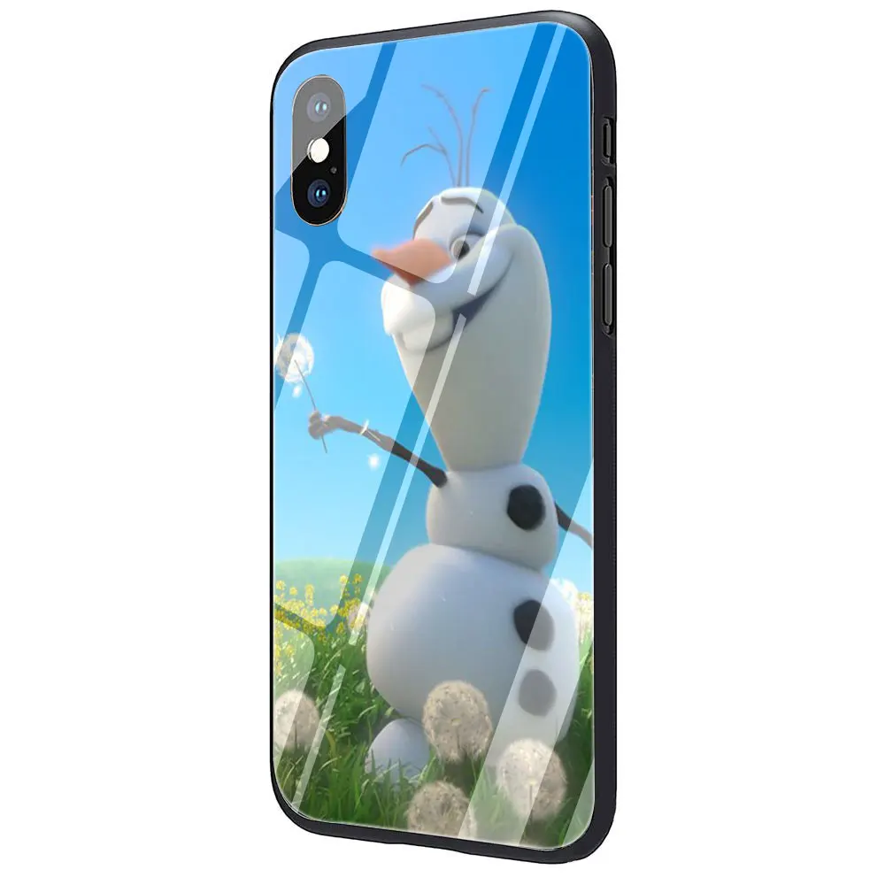 Милый чехол olaf snow man из закаленного стекла для iPhone 11 Pro 6 6S Plus 7 8 Plus X XS XR XS Max - Color: G8