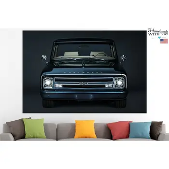 

N2653 Chevrolet Truck Classic Retro Vintage Pickup Wall Sticker Silk Fabric Poster Art Indoor Decor Bright