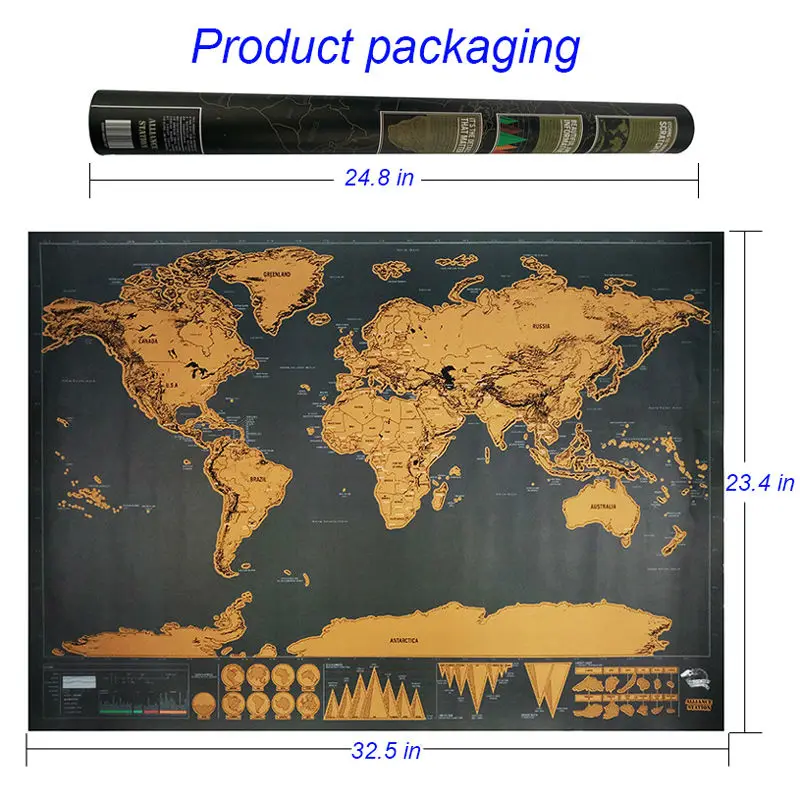 Скретч Карта мира путешествия издание люкс скретч-карта Персонализированная Карта мира Плакат Черный Журнал путешественника журнал подарок