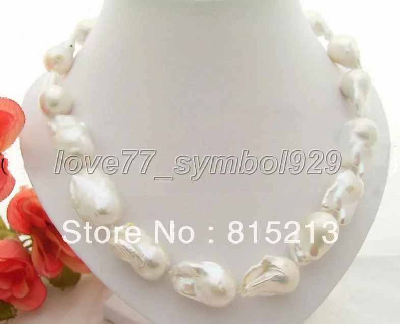 

FREE SHIPPING>@@> N1502 Excellent ! AAA White Reborn Keshi Pearl Necklace
