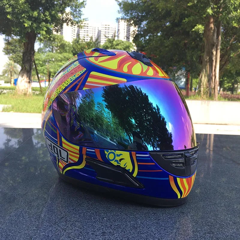 Модный Полнолицевой шлем мотоциклетный летний сезон шлем casco мужской противотуманный шлем с прозрачными линзами