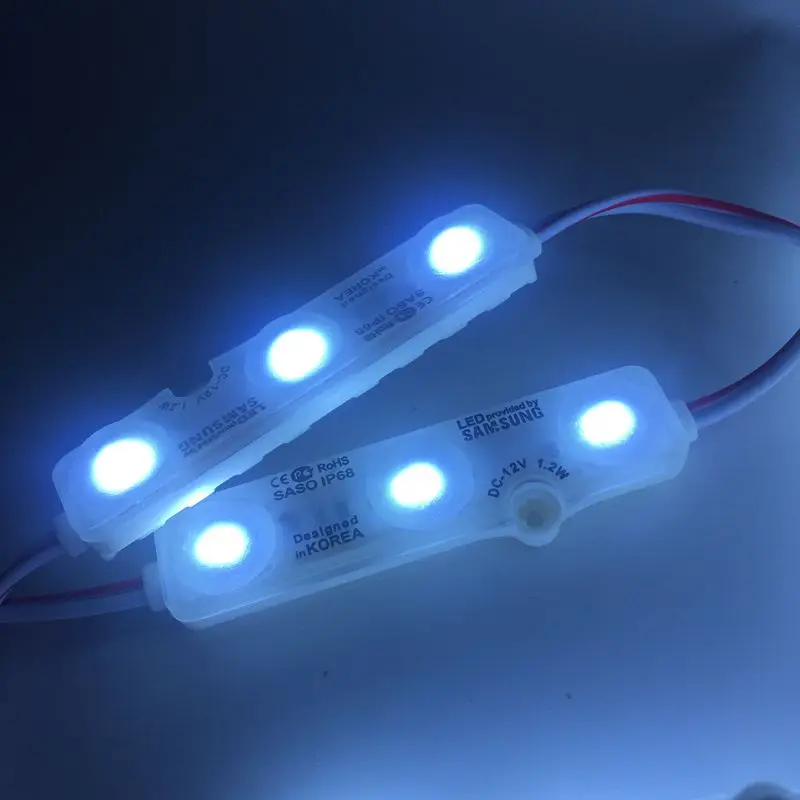 500 шт Сварка светодиодный модуль ввода лампа DC12V 5730 SMD водонепроницаемая лампа дневного света для рекламные вывески samsung светодиодный модуль