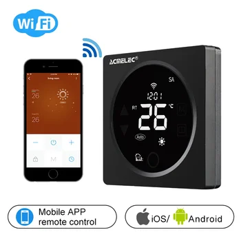 

WIFI Thermostat Smart Thermostat Gas Boiler/Watre/Electric Floor Heat WIFI Controlled Thermostat Voice 16A/3A LCD AE-36-D