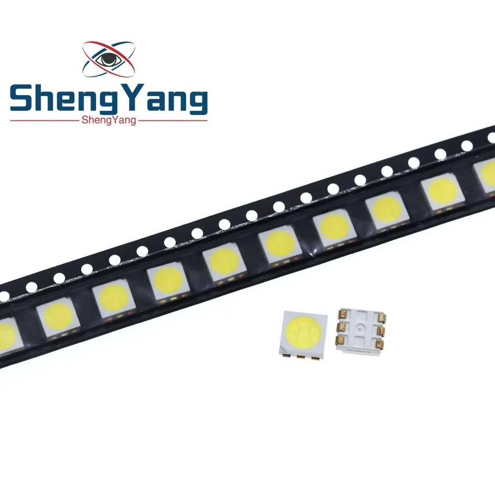 

100pcs 5050 Led White Leds High-brightness Diodo Azul Luz 6500k Smd Light-emitting Diodes Smd 5050 White Light Diodo 18lm