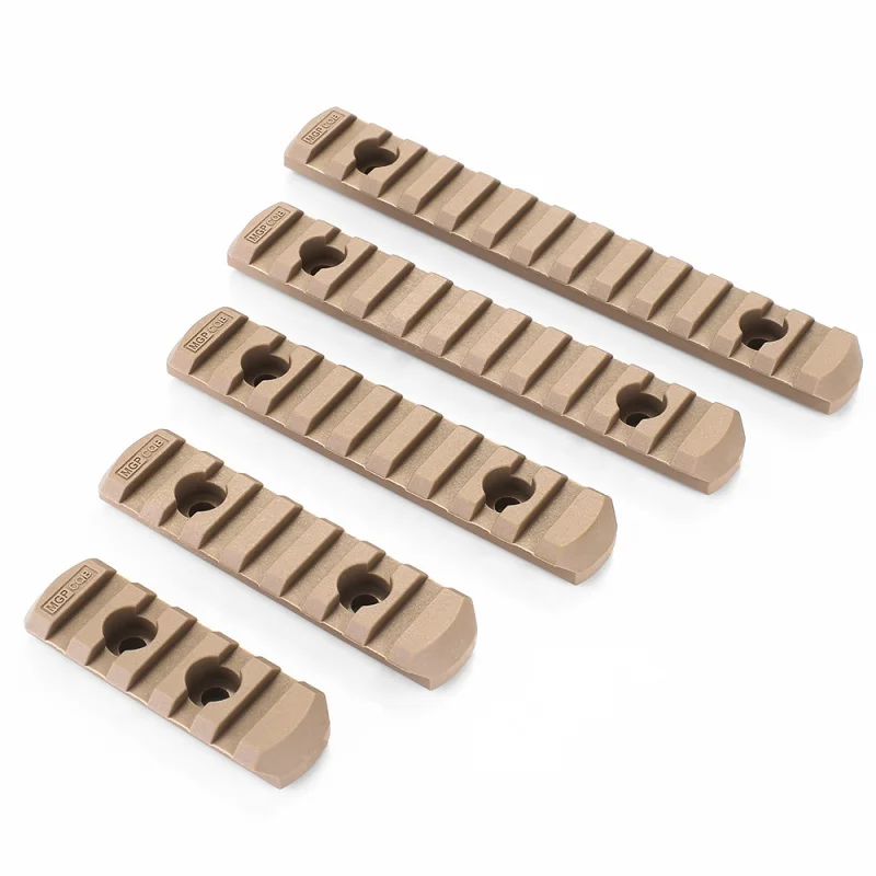 

5Pcs/Set Rifle Polymer M-LOK 20mm Picatinny Weaver Rail Section Set for Hand Guard Hunting Polymer Rail Section Rail Section