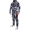 Ensemble de Camouflage pour homme, nouvelle collection à la mode veste à glissière, survêtement 2 pièces pour homme, sweat-shirt et pantalon, jogging, MY052, sweat à capuche de sport ► Photo 1/6