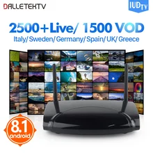 Best Europe Sweden IPTV Box R2 Android 8.1 TV Box IPTV Spain Arabic Italy 1 Year IUDTV IPTV Subscription Smart Android IP TV Box