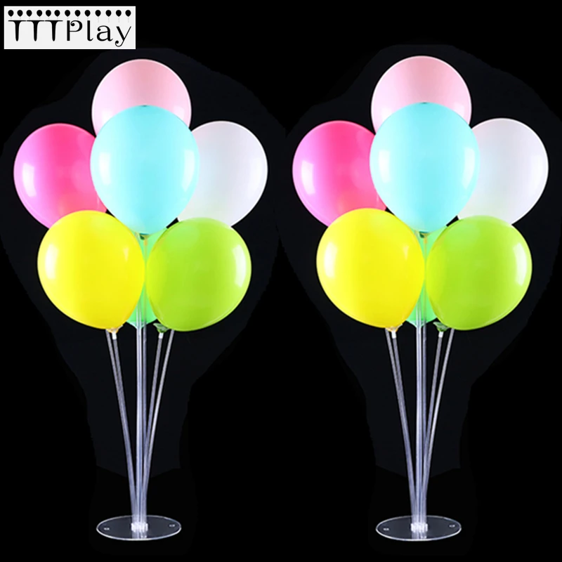 1/2 Sets Balloons Column Stand Base Clear Plastic Balloon Stick Kids Birthday Party Decoration