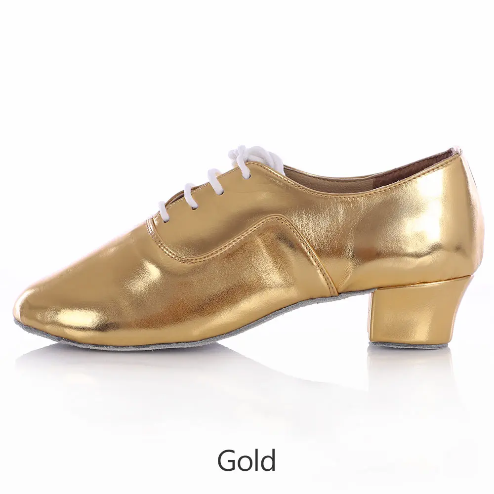 Новая современная Мужская танцевальная обувь для бальных танцев, танго, латинских танцев, танцевальная обувь для мужчин золотого, серебристого, белого, черного цвета, танцевальная обувь для мужчин - Цвет: gold