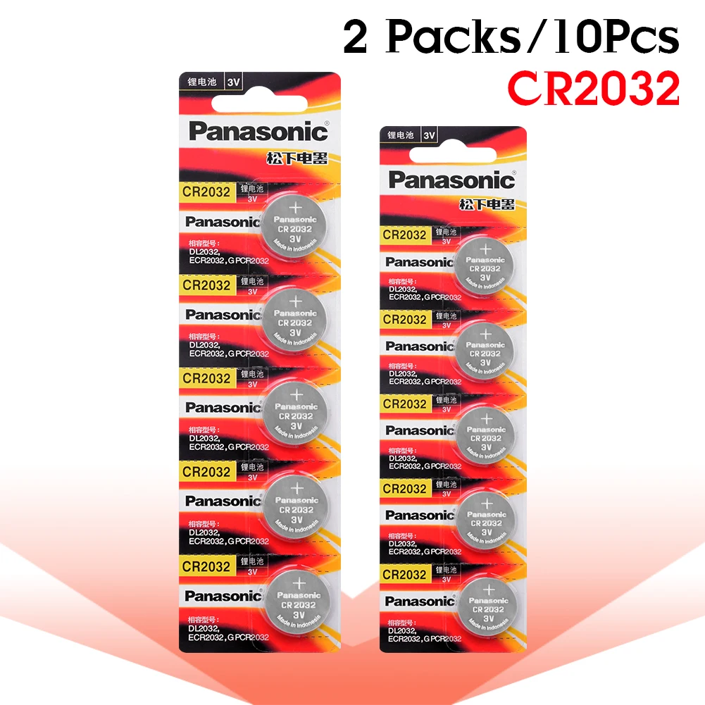 

PANASONIC cr2032 10pcs original brand new battery for 3v button cell coin batteries for watch computer cr 2032 For Toys