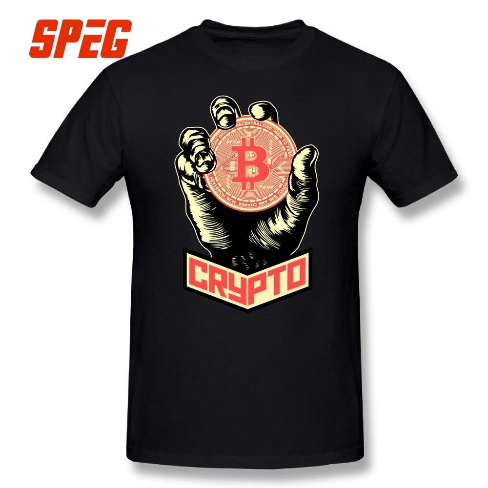 

Bitcoin Crypto Cryptocurrency T Shirts Plus Size 100% Cotton Big Size T-Shirt Men Short Sleeve O-Neck Tees Plus Size