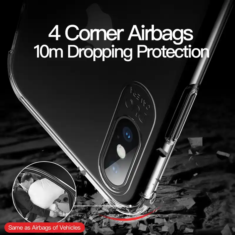 Msvii Wyczysc Telefon Etui Na Iphone A Xs Max Przezroczysty Krysztal Na Poduszke Powietrzna Dla Iphone X Xr Przypadku Tpu 6 S 7 8 Plus Pelna Ochrona Phone Case Covers Aliexpress