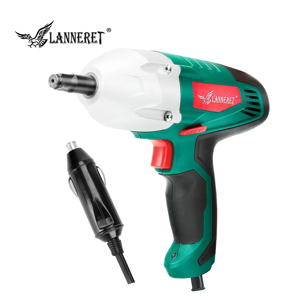 LANNERET 12v Car Electric Wrench 80W Impact Wrench 400N.m Electric Tire