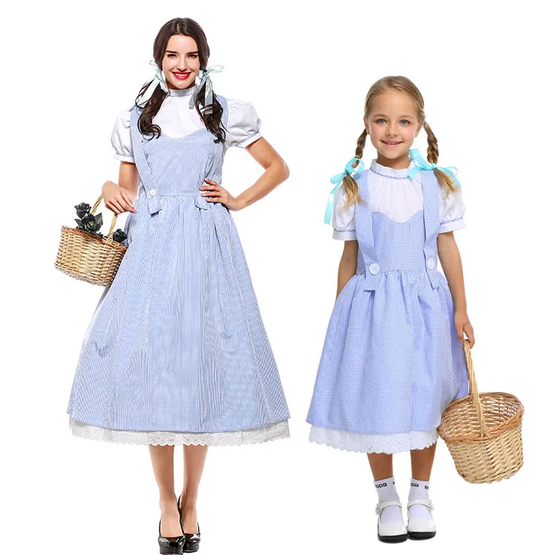 Umorden костюм Дороти волшебника унции платье для девочек для женщин семья Хэллоуин классические костюмы косплей