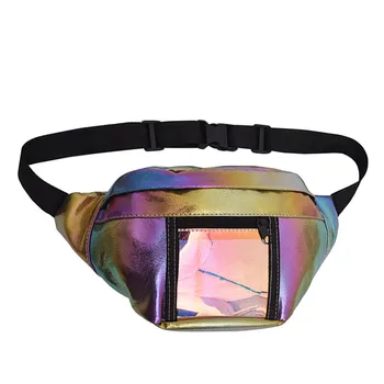 

Fashion PU Leather black Waist Bag Women Designer Fanny Pack Fashion Belt Bag Female Outdoor Sports Chest Bag Coin Purse 6.5