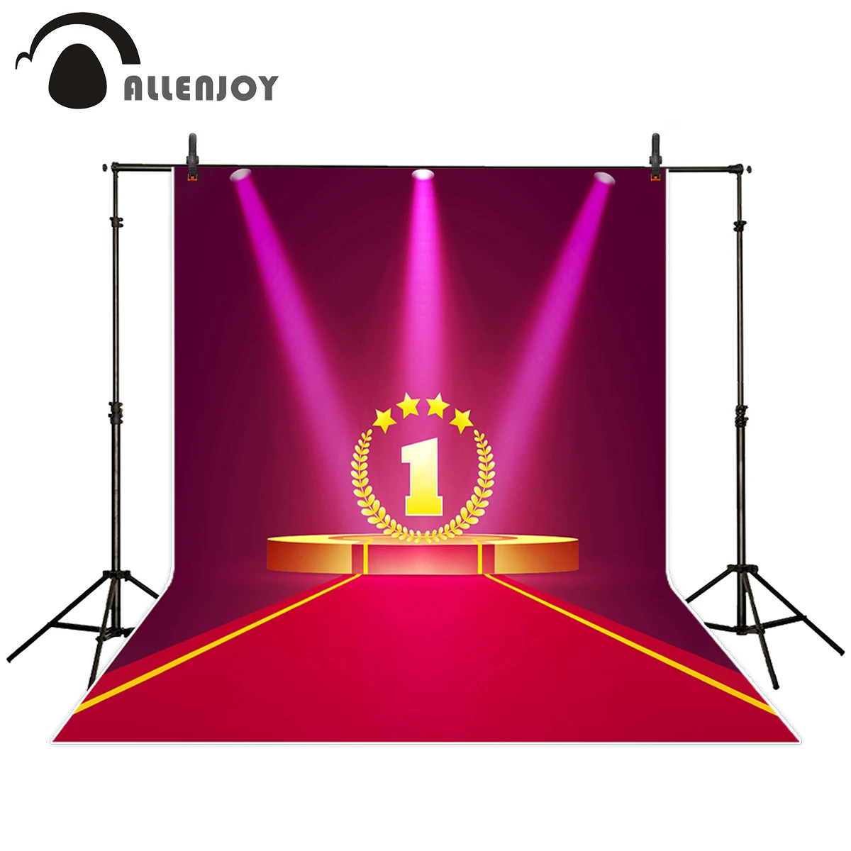 Allenjoy фон для фотостудии красный ковер золотые звезды оливковая ветка Блестящий