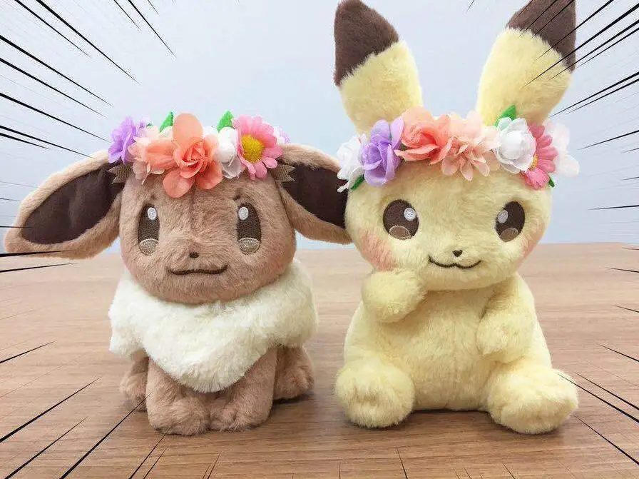 Новая аутентичная японская аниме игра Пикачу и Eievui Пасха Eevee " плюшевая кукла мягкая игрушка ограниченная плюшевая кукла игрушка