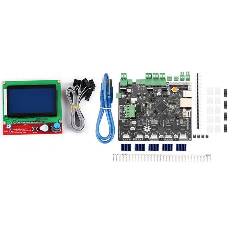

Smoothie Board 5X V1.1+12864 LCD Display Screen Kit for 3D Printer LCC77