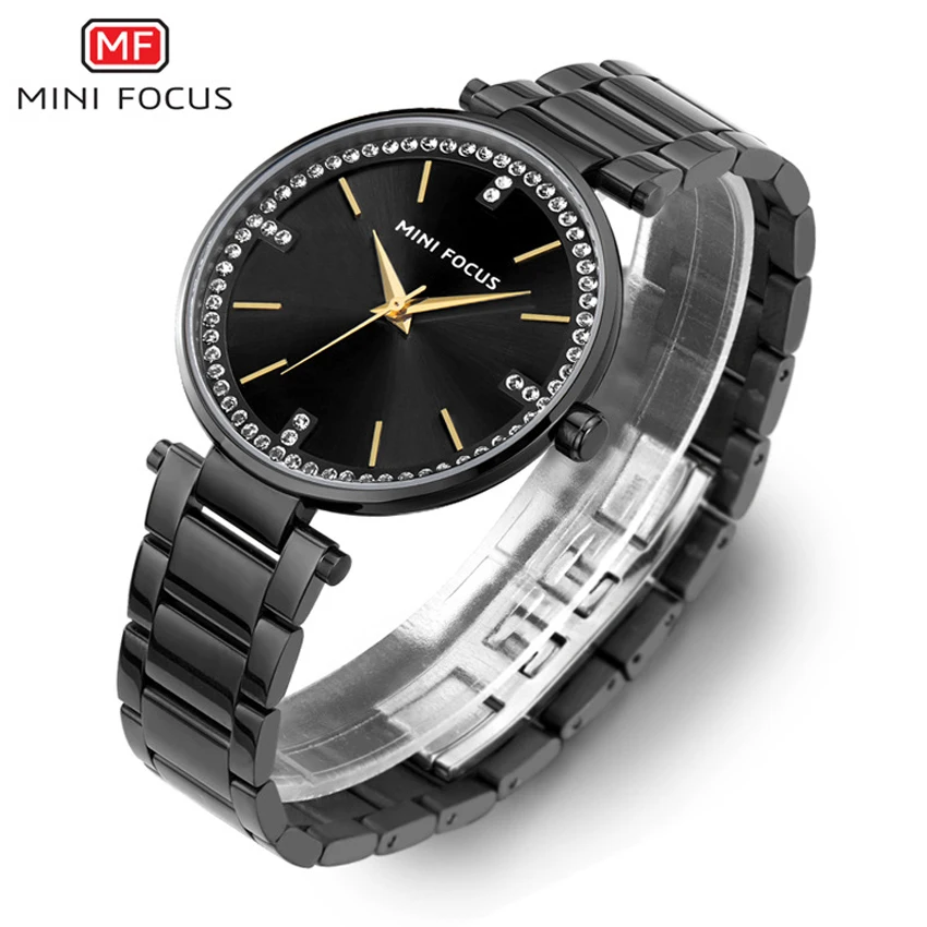 

MINI FOCUS New Arrival Quartz Watches Women Gold WristWatches Top Brand Luxury Female Clock IPG Golden Steel Montre femme Watch