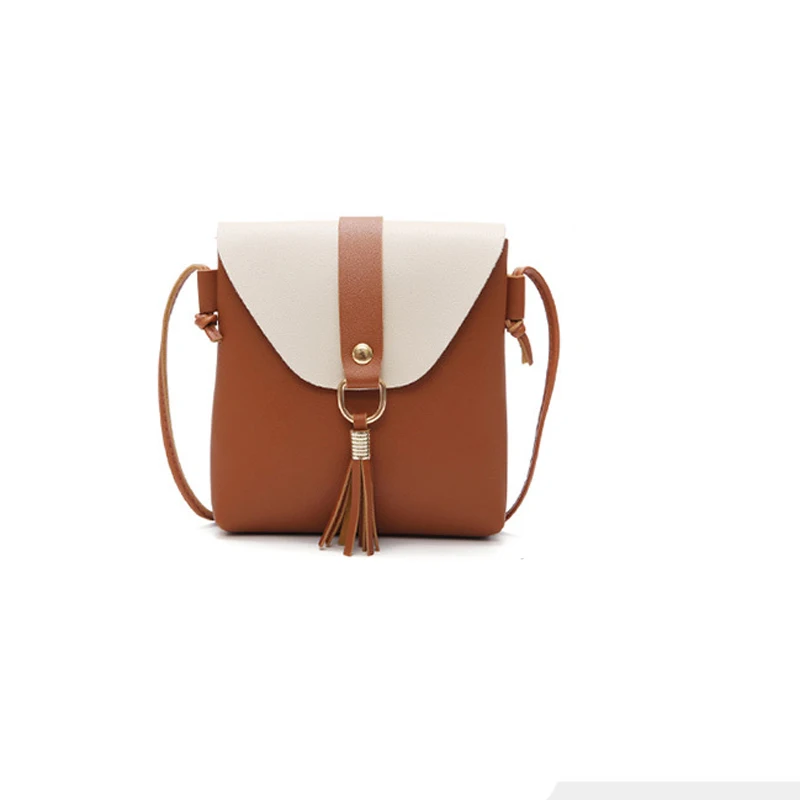

Leather Fashion Women Handbag PU Leather Patchwork Lady Handbag Shoulder Bag Solid Color Messenger Bag Women