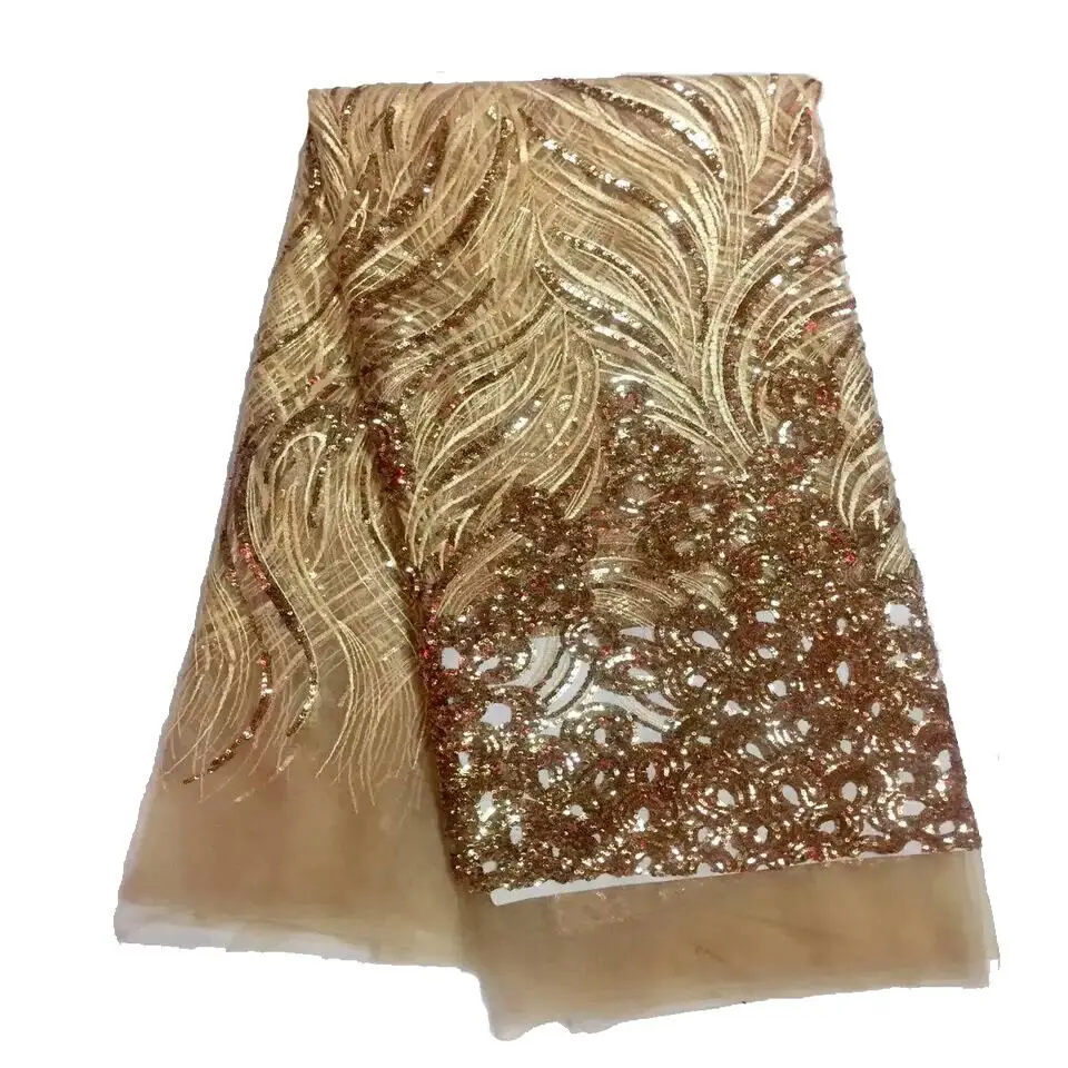 

2018 Gold Lace Trim Embroidery Lace Fabric New Party Dress Purple Lace
