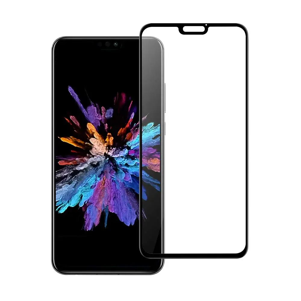 Закаленное стекло 5D 9H с полным покрытием для Huawei Honor 8X Черная защитная пленка