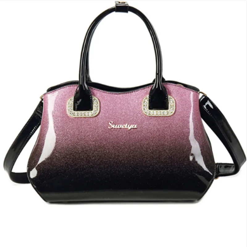 ICEV New Fashion High Quality Patent Leather Diamonds Women Leather Handbags Bags Handbags Women Famous Brands Ladies Office Sac icev new fashion europe style genuine leather handbags alligator women leather handbags bags handbags women famous brands bolsa