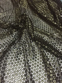 

New Arrival African cord Lace CiCi-025 Fashion embroidered Net Lace Fabric with sequins