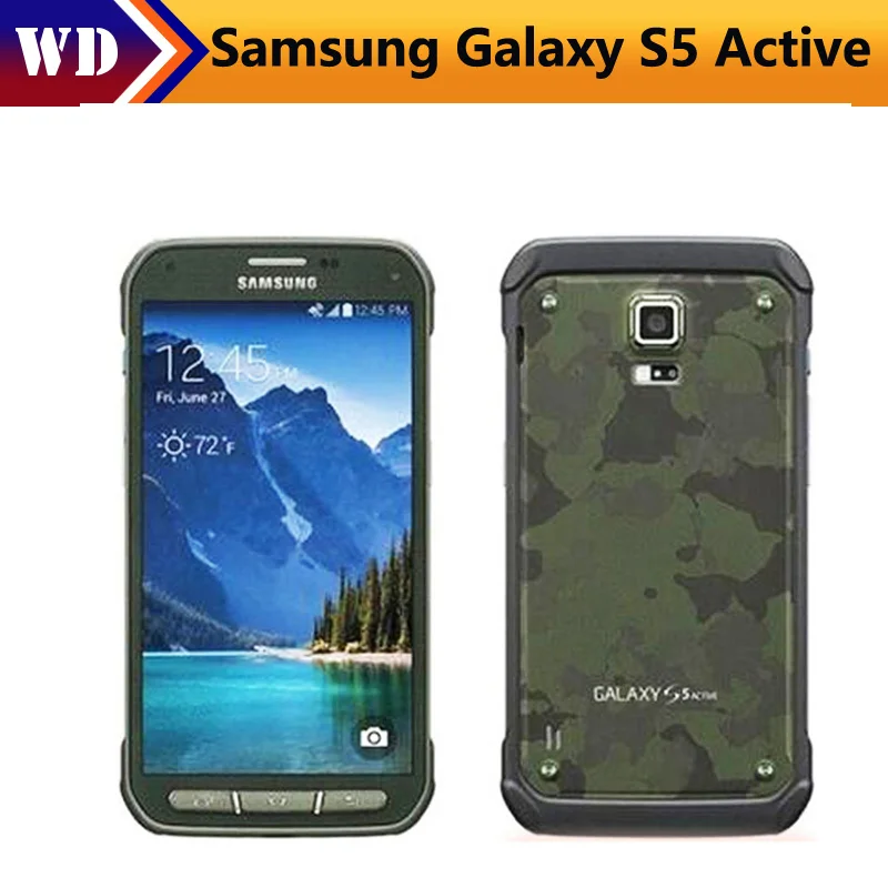 

Original Unlocked Samsung Galaxy S5 Active G870 G870A Mobile Phone Quad Core 2GB RAM 16.0MP 5.1"TouchScreen Cell Phone