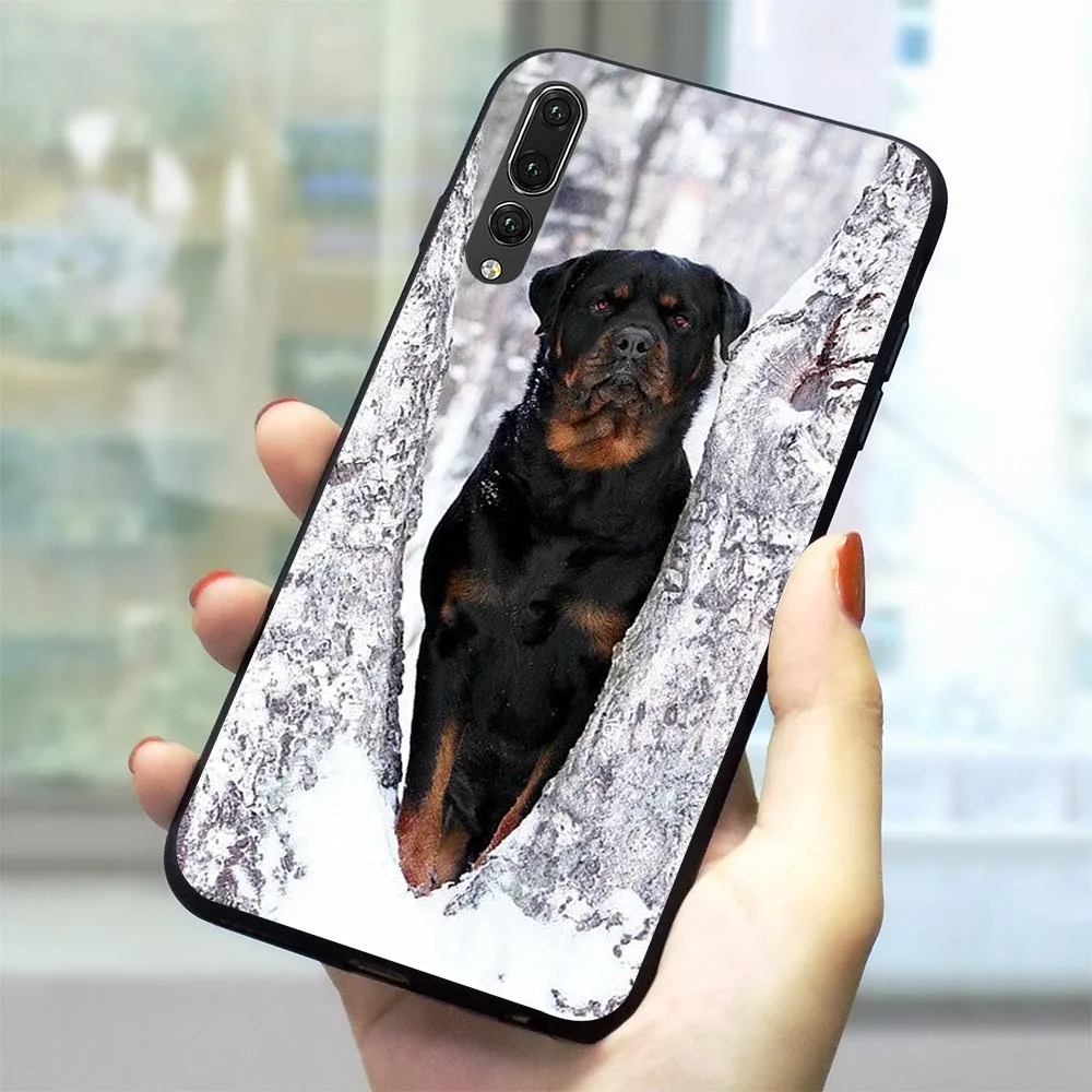 

Rottweiler dog Soft TPU Cover for Huawei Y7 Prime 2018 Phone Case for Y9 Nova 3 3i 4 6A 7A X C 8 Lite honor 9 10 Note Y6 Shell