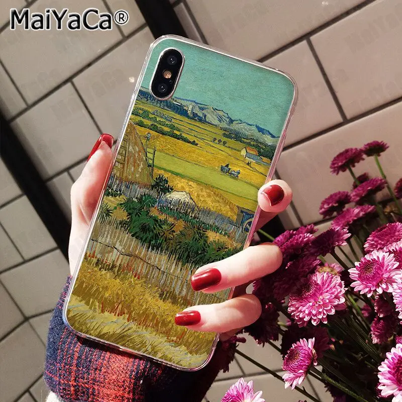 Чехол MaiYaCa для iphone 11 pro X 5S XR SE 8 plus 6 7 8 6s plus, чехол с изображением солнца Ван Гога, цветов, палитры, чехол XS MAX - Цвет: 8