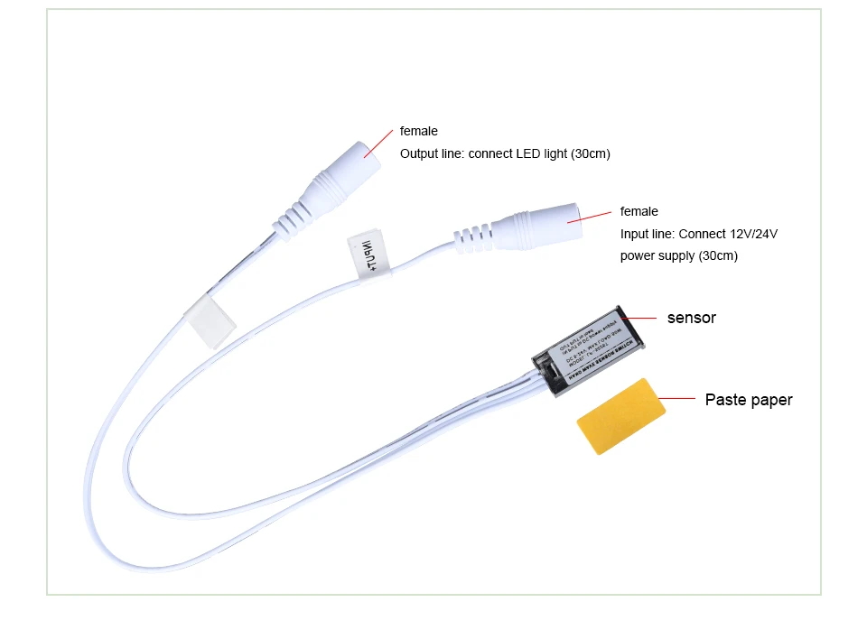 EeeToo Hand Sweep Sensor Switch DC 12V-24V Interrupteur Hand Wave Scan IR Sensor Switch DIY Control Light Switches For LED Strip (4)