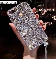 Кулон с бриллиантами большой горный хрусталь чехол для Samsung Galaxy A3 A5 A6 A6 + A7 A8 A9 A8 + 2015 2016 2017 2018 C5 C7 C9 Pro C10