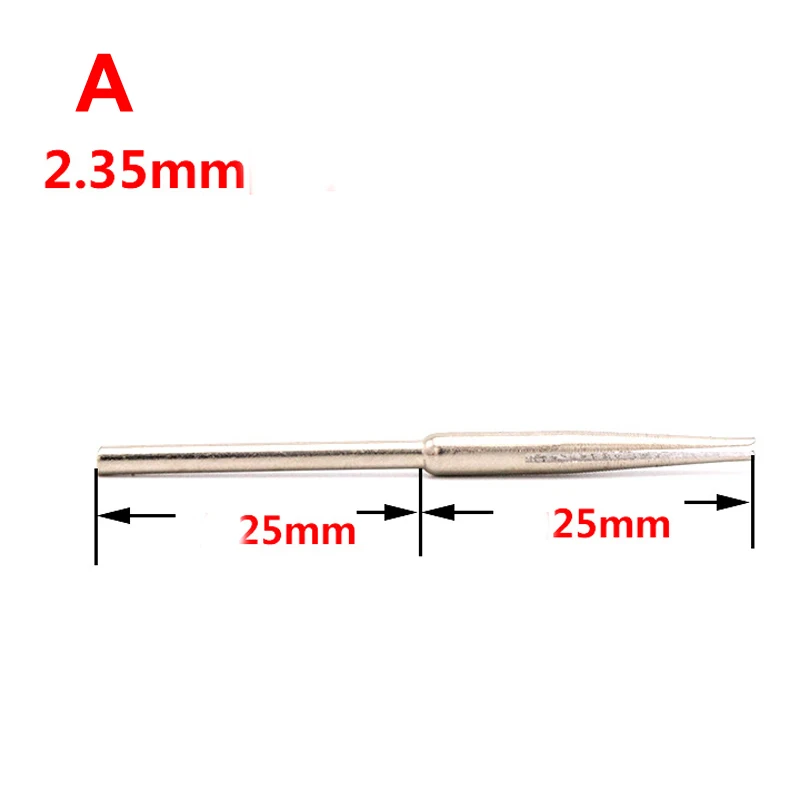 10 шт 2,35/3 мм хвостовик стальной цилиндр конический держатель наждачной бумаги зажим стержень резной Нефритовая наждачная бумага корень папка зажим для покрытия лаком - Цвет: A-2.35MM