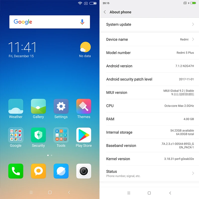 Оригинальный Xiaomi Redmi 5 Plus 4G ram 64 GB rom 4000 mAh Snapdragon 625 Octa Core 99 &quotдюймов 18:9 сканер