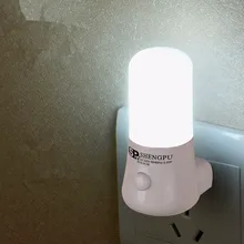 SXZM 1W Night Lamp 6 LED Night Light Bedside Lamp Wall Socket Lamp EU/US Plug AC 110-220V Home Decoration Light for baby gift dp 0 2w light control bedside wall night lamp green white 2 flat pin plug 90 240v