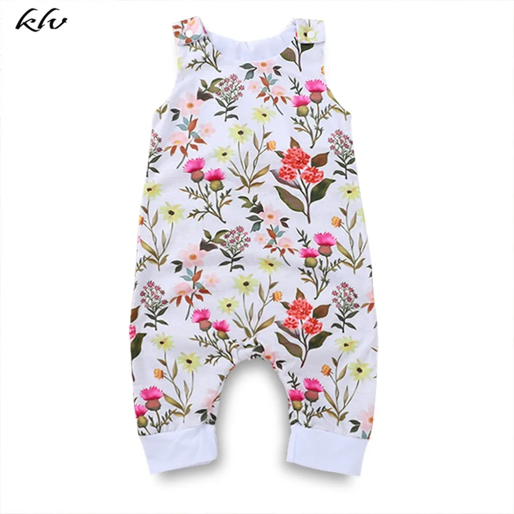

2019 Summer Newborn Infant Baby Girls Cute Clothes Sleeveless Jumpsuit Romper Playsuit Sunsuit