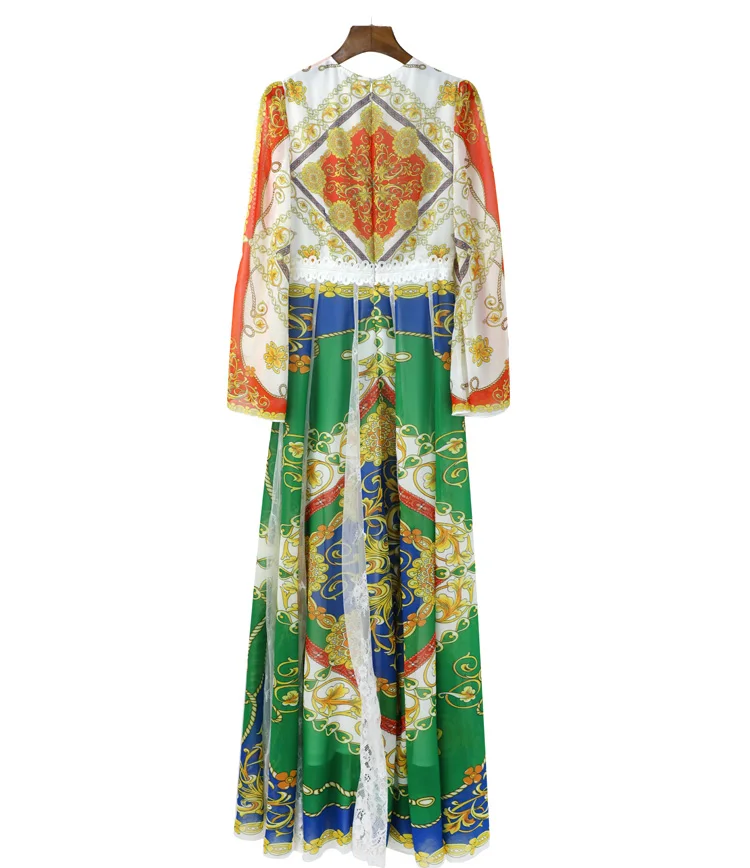 Женские платья в стиле пэчворк LD LINDA DELLA, кружевное винтажное длинное платье с длинным рукавом, цветочным принтом, длинное праздничное платье для вечеринки, весна-лето