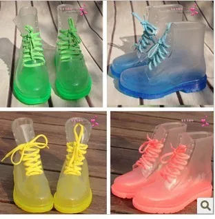 clear womens rain boots
