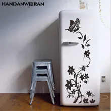 2019 NEW creative butterfly flower wall sticker rattan refrigerator stickers home decoration wall stickers waterproof for door flower rattan butterfly design toilet waterproof wall sticker