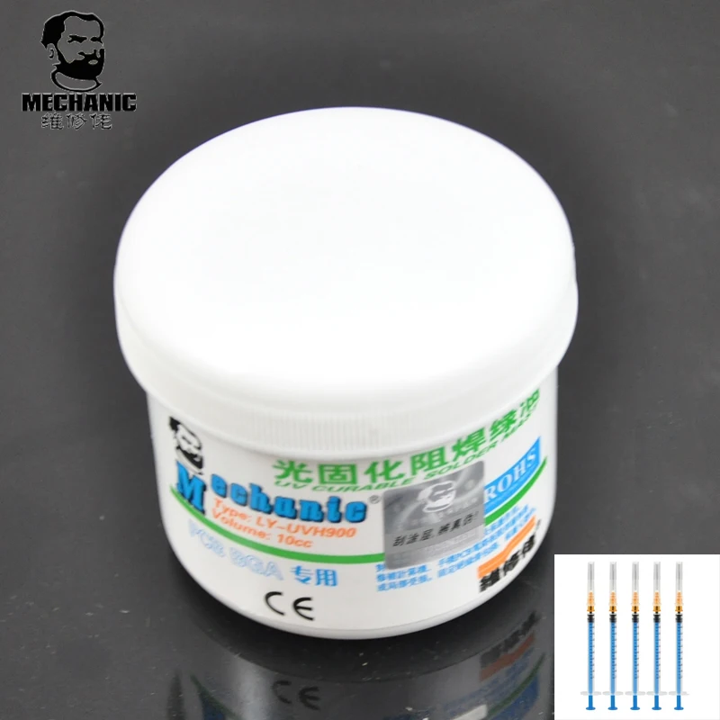 MECHANIC 100g PCB UV photosensitive inks green oil curable solder resist ink BGA mask Circuit board Insulation protection tool