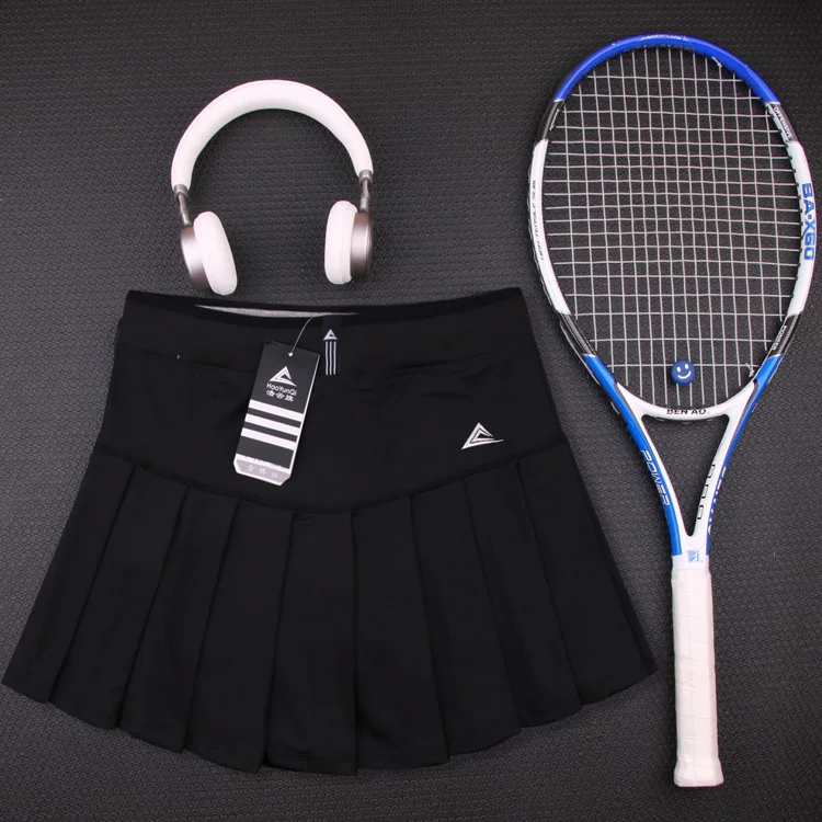 Женские юбки, быстросохнущая Спортивная юбка для бадминтона, плиссированные юбки-шорты, карманная теннисная юбка с защитными шортами