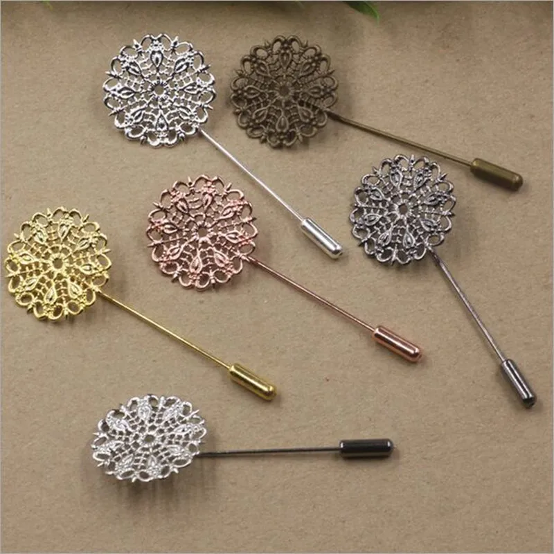 10pcs/lot Brooch Lapel Pin Blank Setting Base Women Shawl Cape Scarf