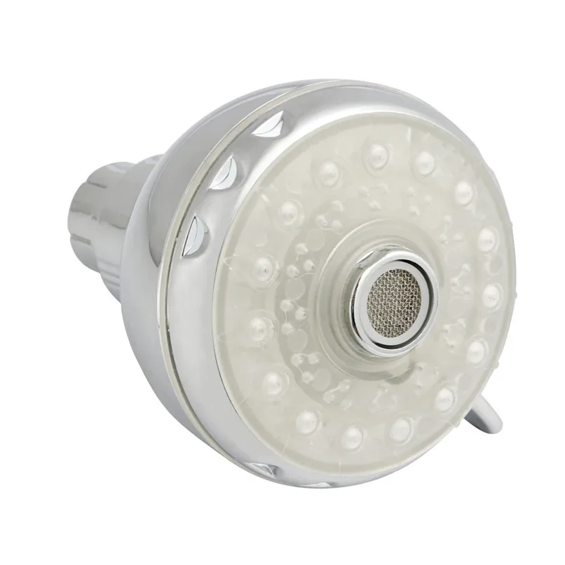 Round Water Saving Shower Heads 7 Colorful LED Light Water Bath Bathroom Filtration Shower Hand Hold Type #2y30 (12)