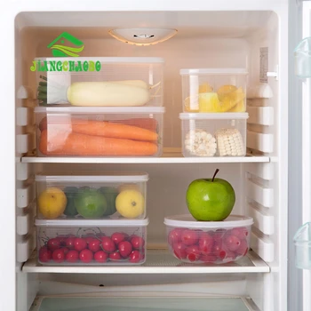 

JiangChaoBo Soft Cover Transparent Storage Box Large Sealed Plastic Box Household Refrigerator Food Storage Box