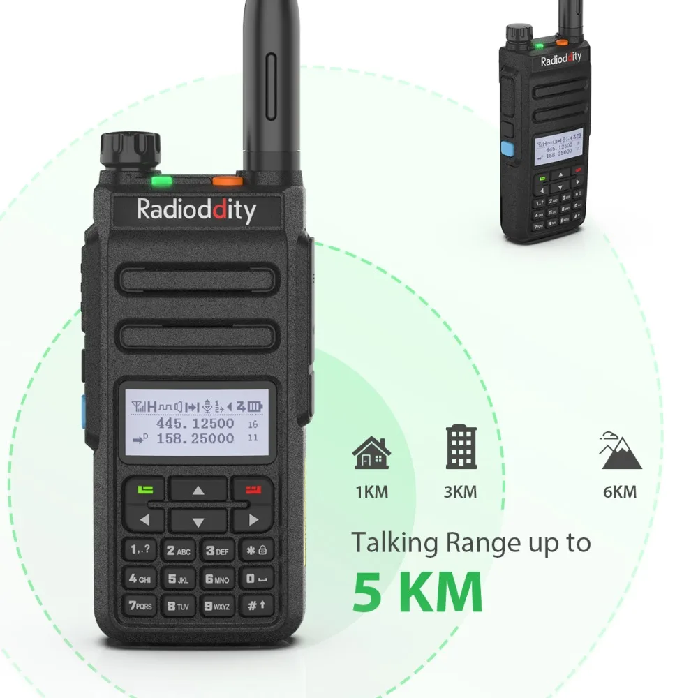 Radioddity GD-77 Dual Band Dual Time Slot Digital Two Way Radio Walkie Talkie DMR Compatible with Motrobo Tier 1 Tier 2 + Cable Radioddity GD-77 Dual Band Dual Time Slot Digital Two Way Radio Walkie Talkie DMR Compatible with Motrobo Tier 1 Tier 2 + Cable