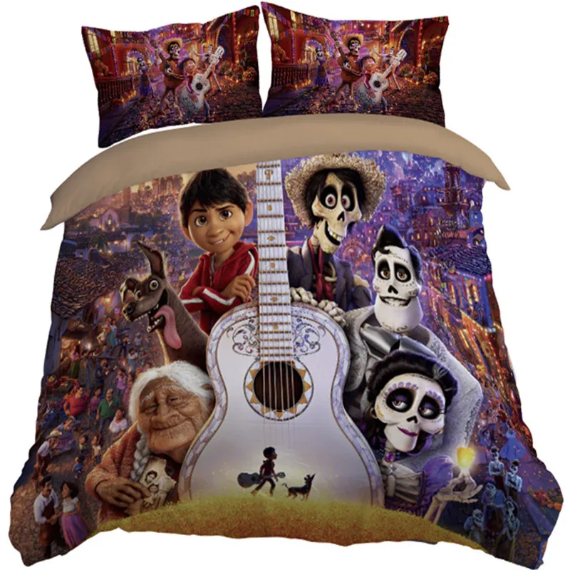 

Disney coco duvet cover set uk double single size bed linen set
