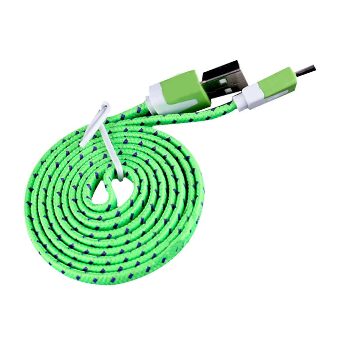 Centechia Mini V8 разъем 3 фута веревка Micro USB быстрое зарядное устройство провод зарядный кабель синхронизации данных Шнур для Xiaomi Android 1 м/2 м/3 м - Цвет: Зеленый