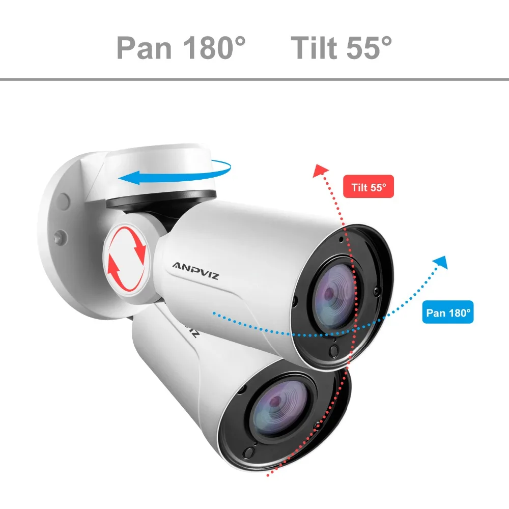 Anpviz Новые HD POE IP Камера в помещении/на открытом воздухе 5MP пуля Secuirty Камера s Pan/наклон/зум 4x Оптический зум Встроенный аудио IP камера Onvif NVR