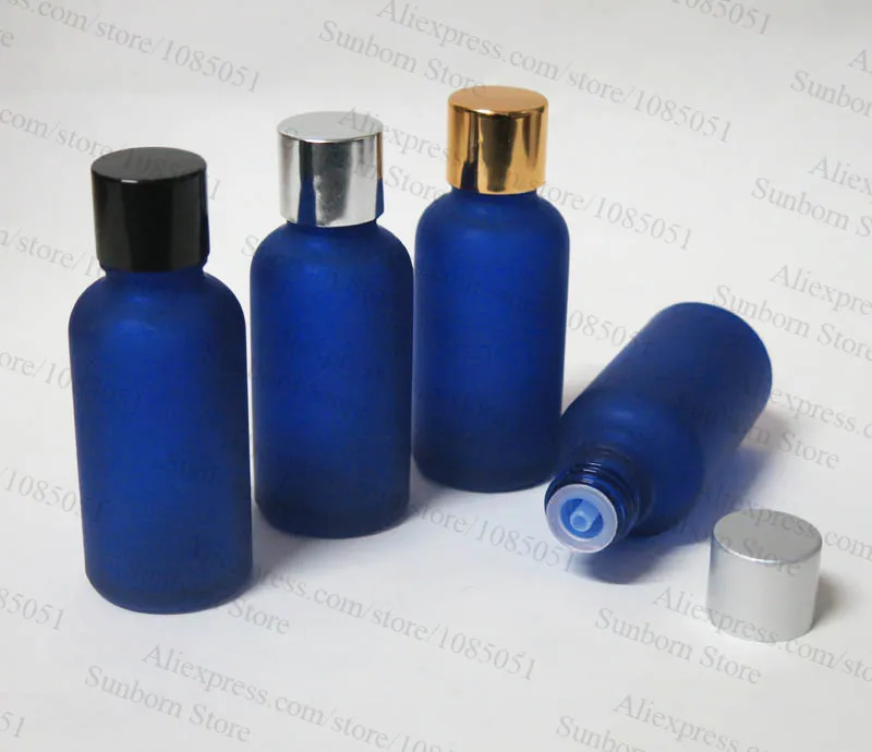 Download 500 X 1 oz frosted blue glass bottle with reducer dropper, 30ml frosted glass cosmetic herbal ...